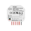 4 Gang WiFi RF433 Smart Light Switch Module 1/2way MOES for Push Rocker Switch Socket, Tuya Smartlife APP Remote Control