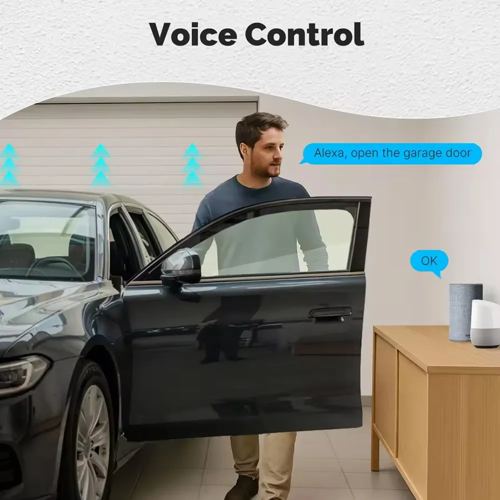Tuya WiFi Garage Door Controller Mini Switch Module Door Opener Voice Control Smart App Remote Work With Alexa Google Home