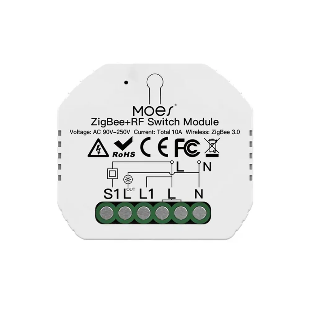MS-104BZR Hidden ZIGBEE smart switch  2 gang 1
