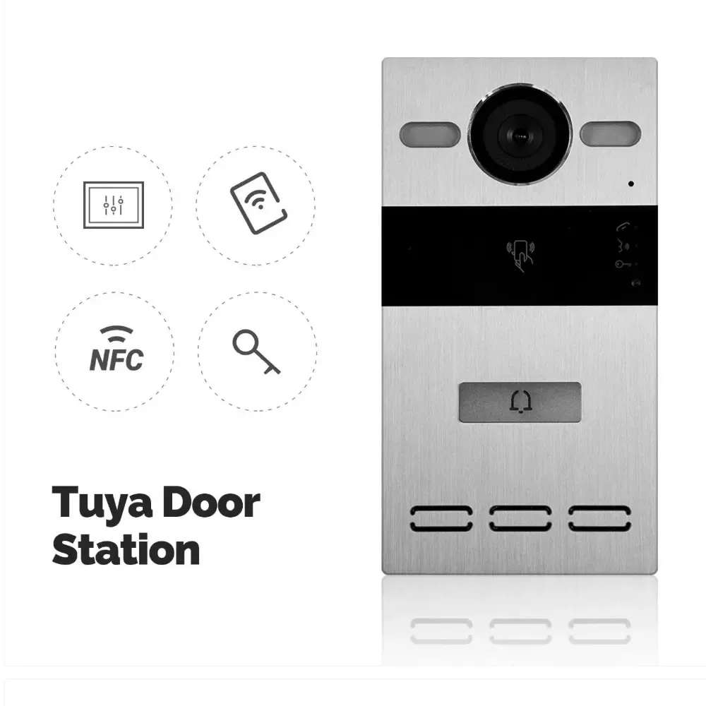 نظام تحكم دخول ذكي MOES Tuya مع انتركوم وفتح أبواب إلكتروني متوافق مع لوحة تحكم 10.1 بوصة
