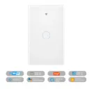 مفتاح إنارة ذكي Matter WiFi بلوحة زجاجية – مقاس أمريكي ويتطلب سلكاً محايداً