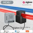 Tuya Smart Home ZigBee Single-Phase Smart Meter 100A Bidirectional Current Transformer External Clamp Meter Model ZM-1P100M-M