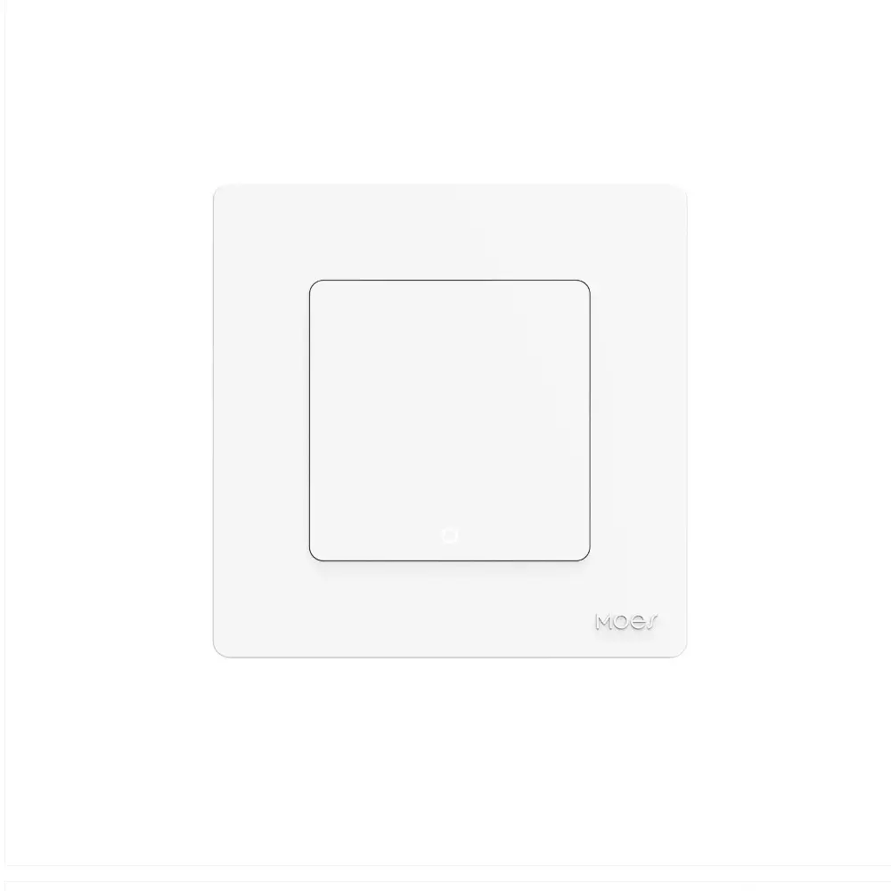 [ZS-SR-EU1-WH] 2nd Star Ring Smart ZigBee 3.0 Push Button Light Switch – 1-3 Gang Touch Panel EU (White, 1Gang)