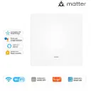 مفتاح إضاءة ذكي بزر ضغط يعمل بتقنية Matter وواي فاي – تحكم عبر التطبيق، يتطلب سلك محايد، إصدار أوروبي.