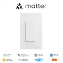 Matter WiFi Smart Light Button Switch – App Control, Neutral Wire Required, US Standard