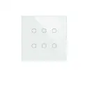 WiFi RF433 Smart 6-Gang Wall Touch Light Switch – 2/3-Way Multi-Control, Neutral Wire Required