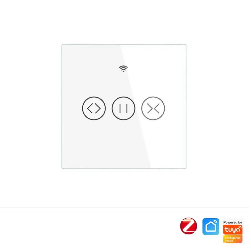 [ZRS-EUC-WH] مفتاح ستائر ذكي ZigBee – لوحة لمس RF للستائر الرول والشتر، إصدار أوروبي (أبيض, مفتاح فقط)