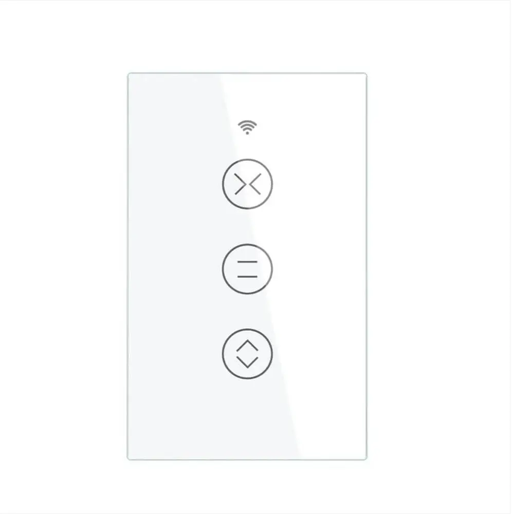 WiFi RF433 Smart Curtain/Blinds/Roller Shutter Touch Switch – Single Pole, Neutral Wire Required, US 