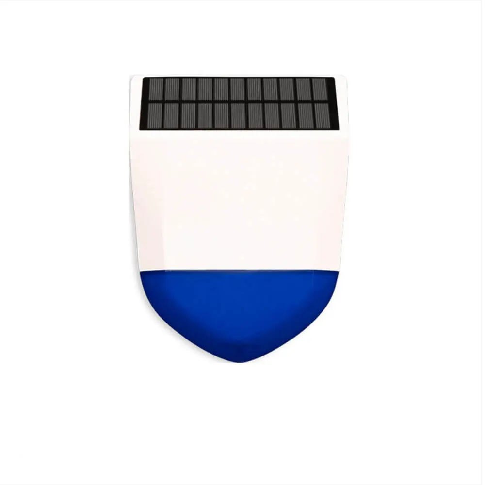 Tuya Smart Wifi/Zigbee Sound Light Siren Alarm Solar Energy Outdoor IPX5 Waterproof Tamper Alarm With Rechargeable Battery 