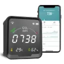WiFi Smart 3 In 1 Carbon Dioxide Air Quality Monitor Detector Temperature and Humidity Sensor 