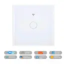 مفتاح إنارة ذكي Matter WiFi – لوحة زجاجية، يتطلب سلك محايد، معيار أوروبي