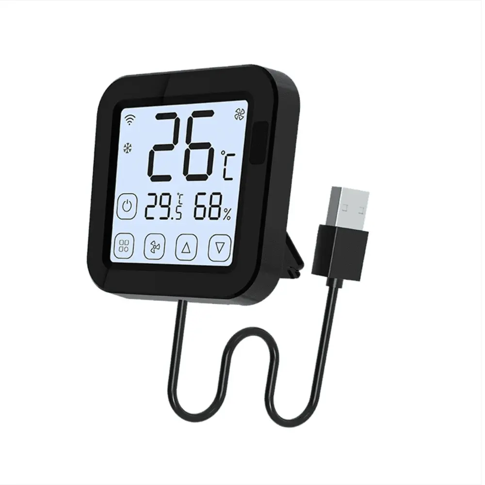 [WR-FL-S16-BK] Tuya WiFi Smart IR Thermostat AC Remote Controller Temperature and Humidity Sensor  (With screen)