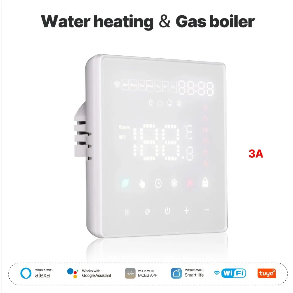 WiFi Smart Thermostat Programmable Temperature Controller Water Boiler Electric Heating 