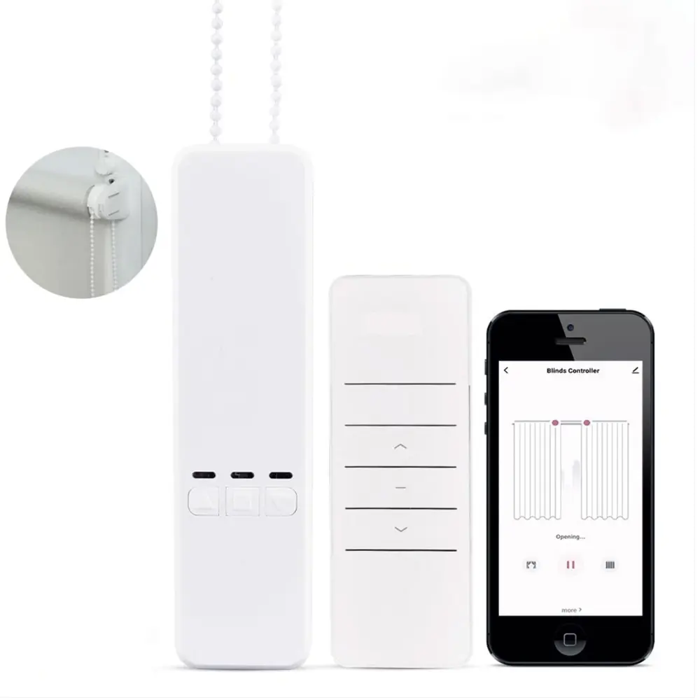WiFi Smart Motorized Chain Roller Blinds Shade Shutter Drive Electric Curtain Motor RF Remote Automation Kit 