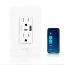 Smart WiFi Wall Outlet – Type-C & Type-A USB Ports, 15A Receptacle