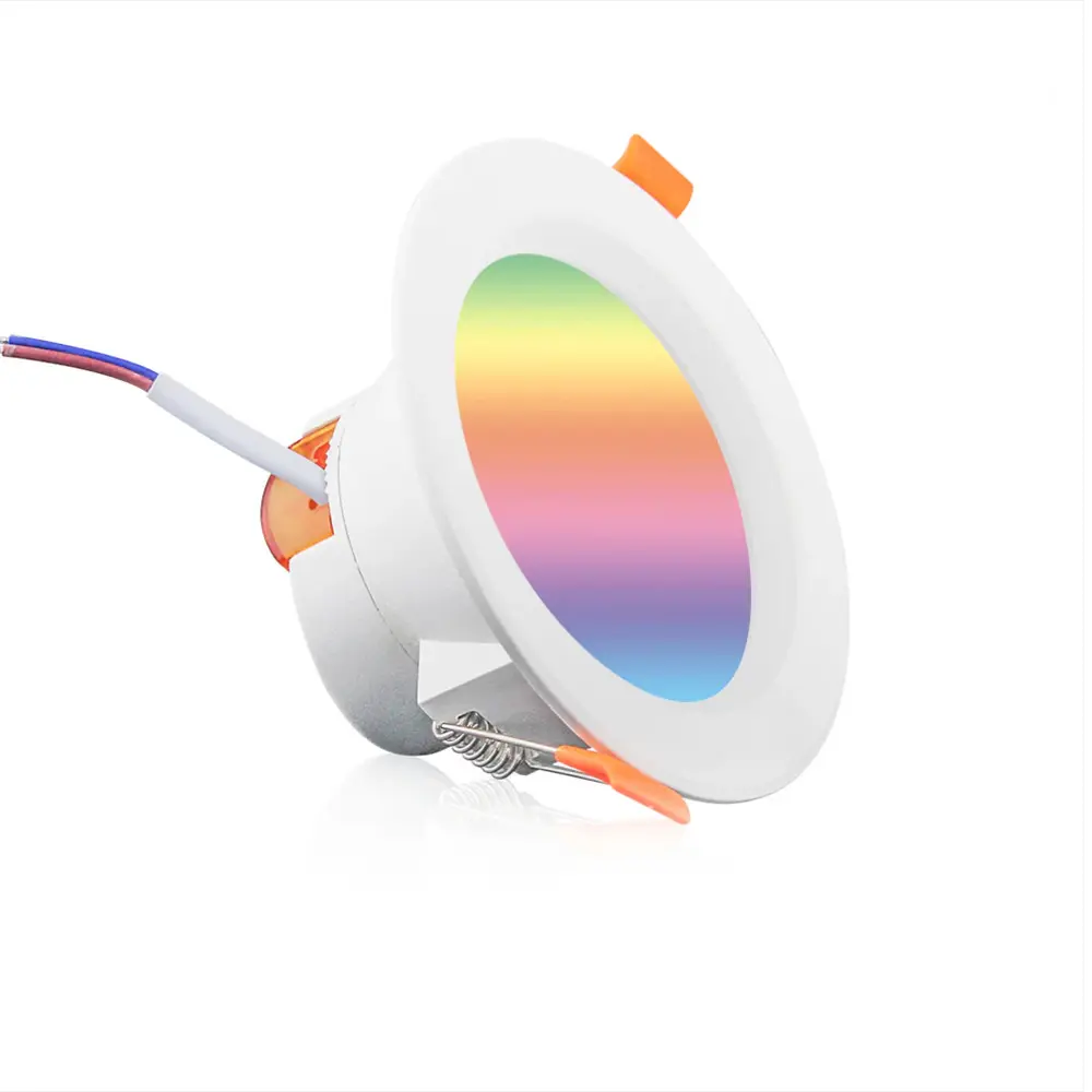 WiFi Smart LED Downlight Dimmable Round Colorful Spotlight Lighting 7W RGB Color Changing Bulb
