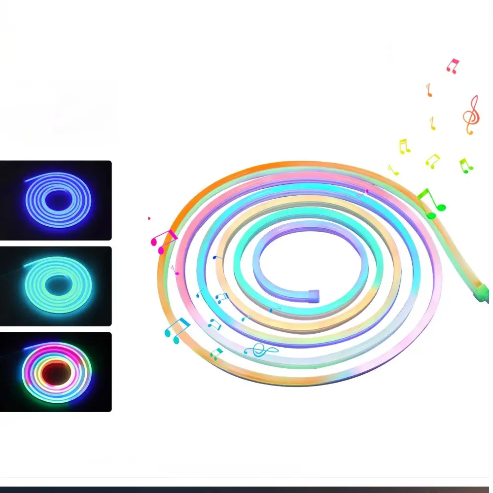WIFI+BLE Neon Music LED Smart Light with Remote Control 16 Million Colors 