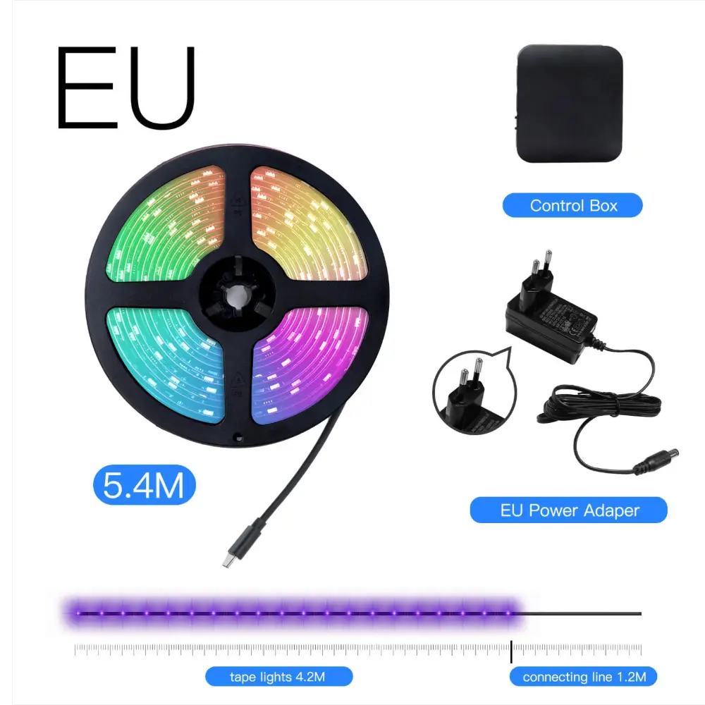 Smart WiFi Ambient Lighting TV Backlight 4K HDMI 2.0 Sync Box LED Light Strip Music