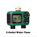 Water Timer For Garden Hose Drip Irrigation 2-Outlet Brass Inlet IPX5 Waterproof US Version 
