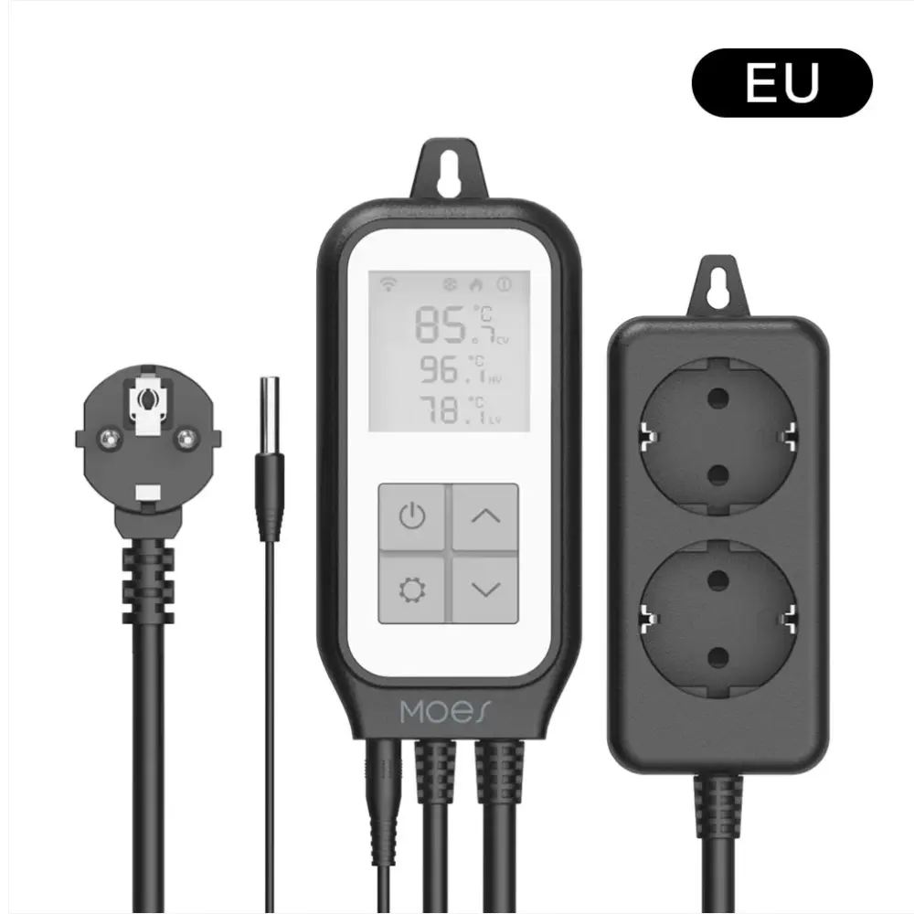 [WTP-YC-EU2-BK] WiFi Digital Temperature Controller Thermostat Outlet Plug Heating and Cooling Mode US/EU 