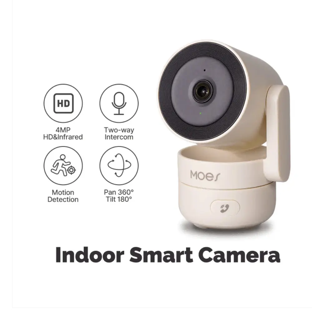 Tuya WiFi 4MP Indoor Security Camera with Night Vision and Motion Detection 