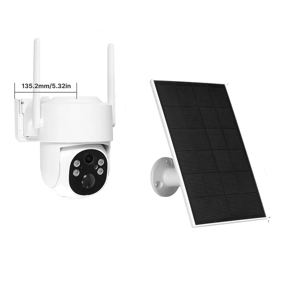 Tuya WiFi 4MP Smart Security Camera Solar Charging IP65 Waterproof Human Tracking Full Color Night Vision