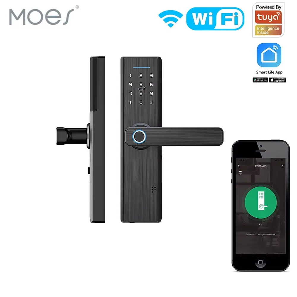 WiFi Smart Door Lock – Fingerprint, Password, IC Card, Key & APP Control | WDL-X1