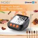Smart Thermometer Bluetooth BBQ Thermometer Food Grade Probe for BBQ,Oven,Baking and Cooking,Timer and Tuya Alarm