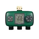 3-Outlet Water Timer Brass Inlet IPX5 Waterproof Knob Button Automatic Irrigation LCD Display Screen Garden Sprinkler