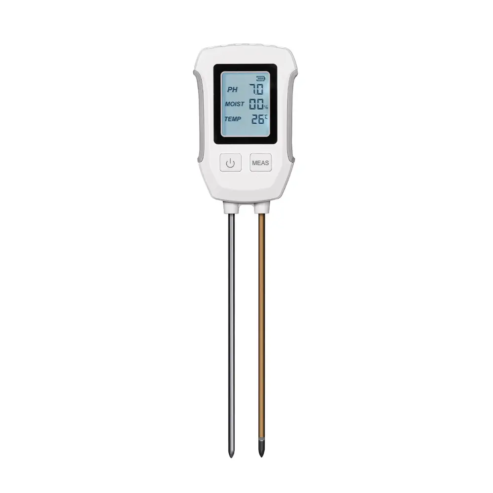 3 in 1 Soil PH Detector Tester LCD Screen Thermometer Temperature Moisture Meter for Gardening Flower Potted Plantation