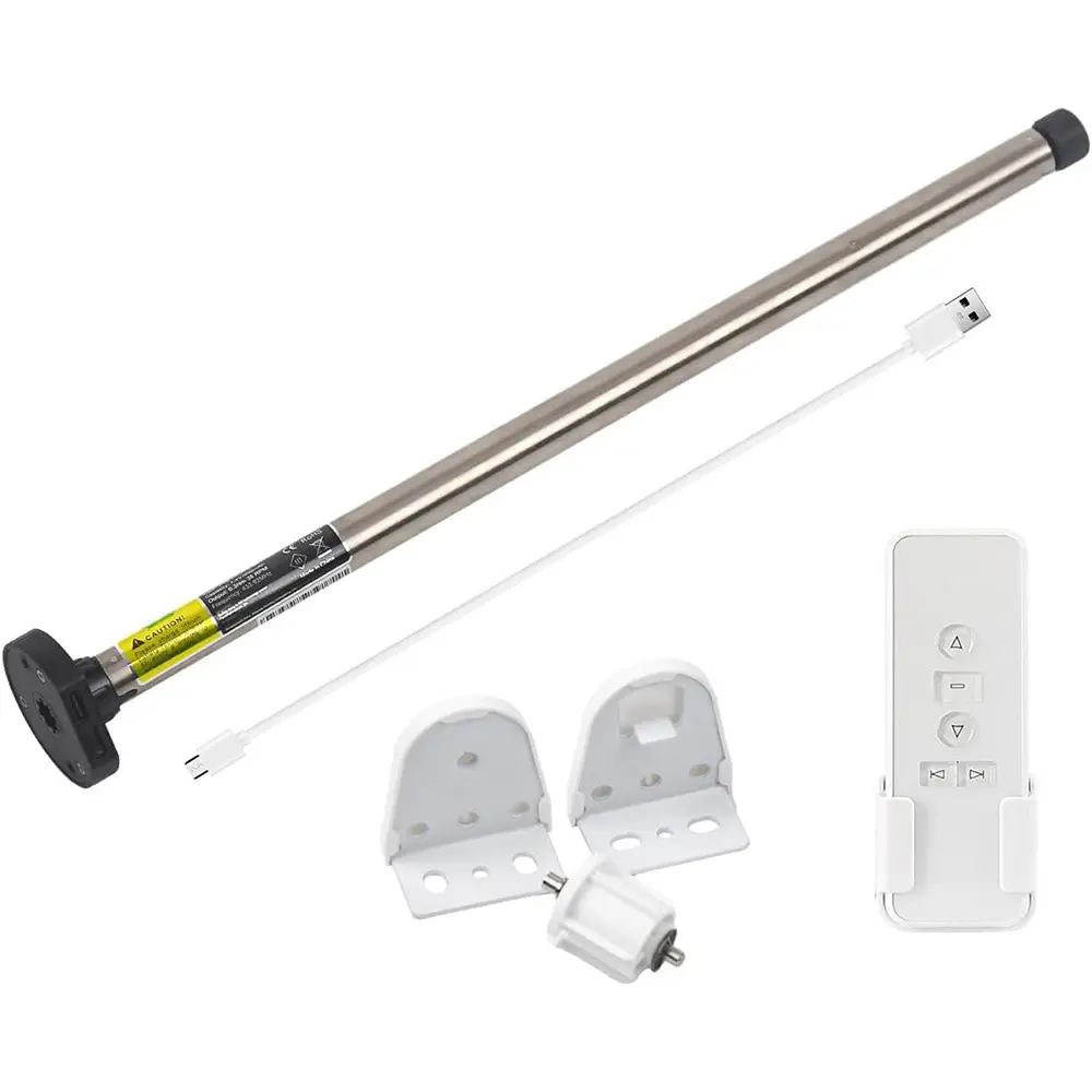 AM15 RF Battery Motor Build Re-Chargeable Wireless Motor for Mini Blinds Compatible with 17mm and 25mm Roller Tube 