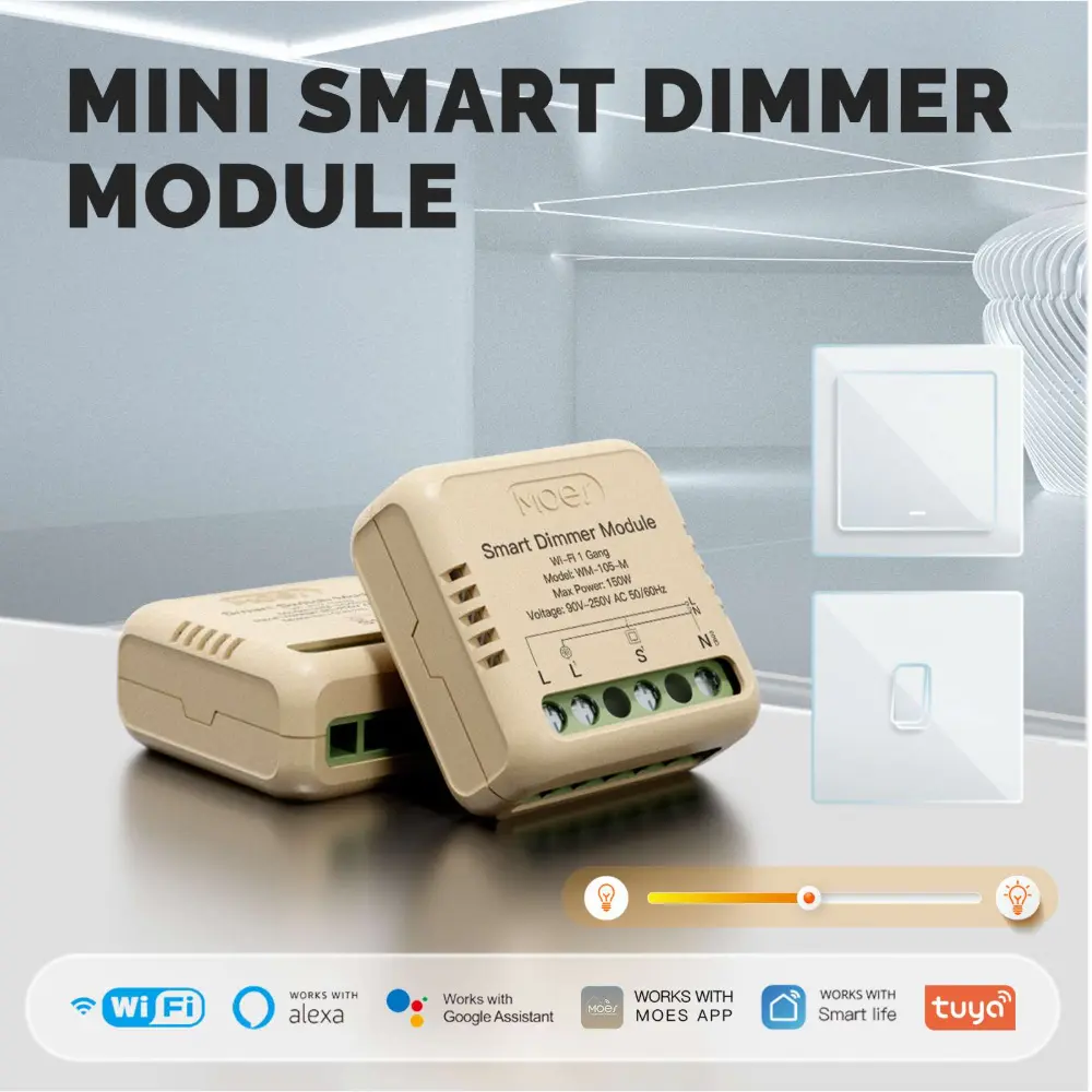 WiFi Smart Dimmer Switch Module Timer Diy Breaker 1/2 Gang 