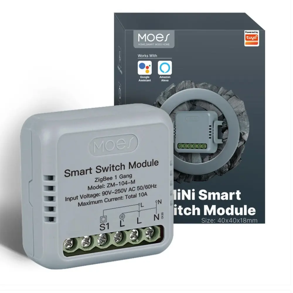 [ZM-104-M] ZigBee Mini DIY Smart Light Switch Module Relay Timer 1/2 Gang  (1Gang)