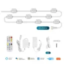 أضواء LED ذكية تعمل بتقنية الواي فاي بتصميم جداري خارجي، مقاومة للماء بمعيار IP67، بطول 16 مترًا وألوان RGB متعددة.