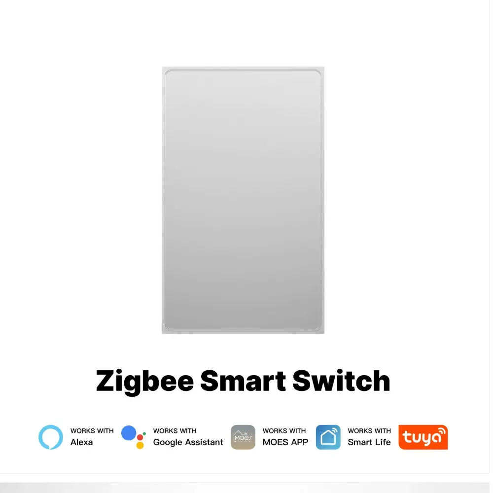 ZigBee Star Feather Series Smart Switch Push Button With Neutral Light Scene 2in1 Switch US Version 