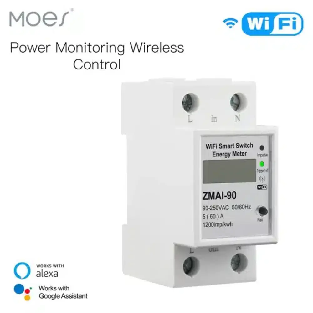 Moes WiFi Smart Power Consumption Energy Monitoring Meter 110V/220V WCB-WM
