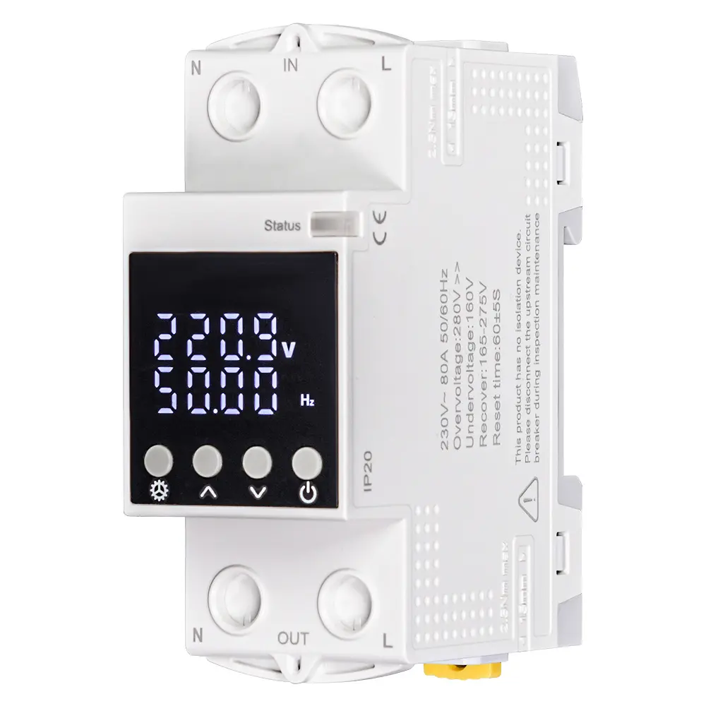 MOES Tuya WiFi Smart Circuit Breaker 80A Alarm Threshold Set Electricity Monitor V0 Fireproof Retardant APP Control With Alexa