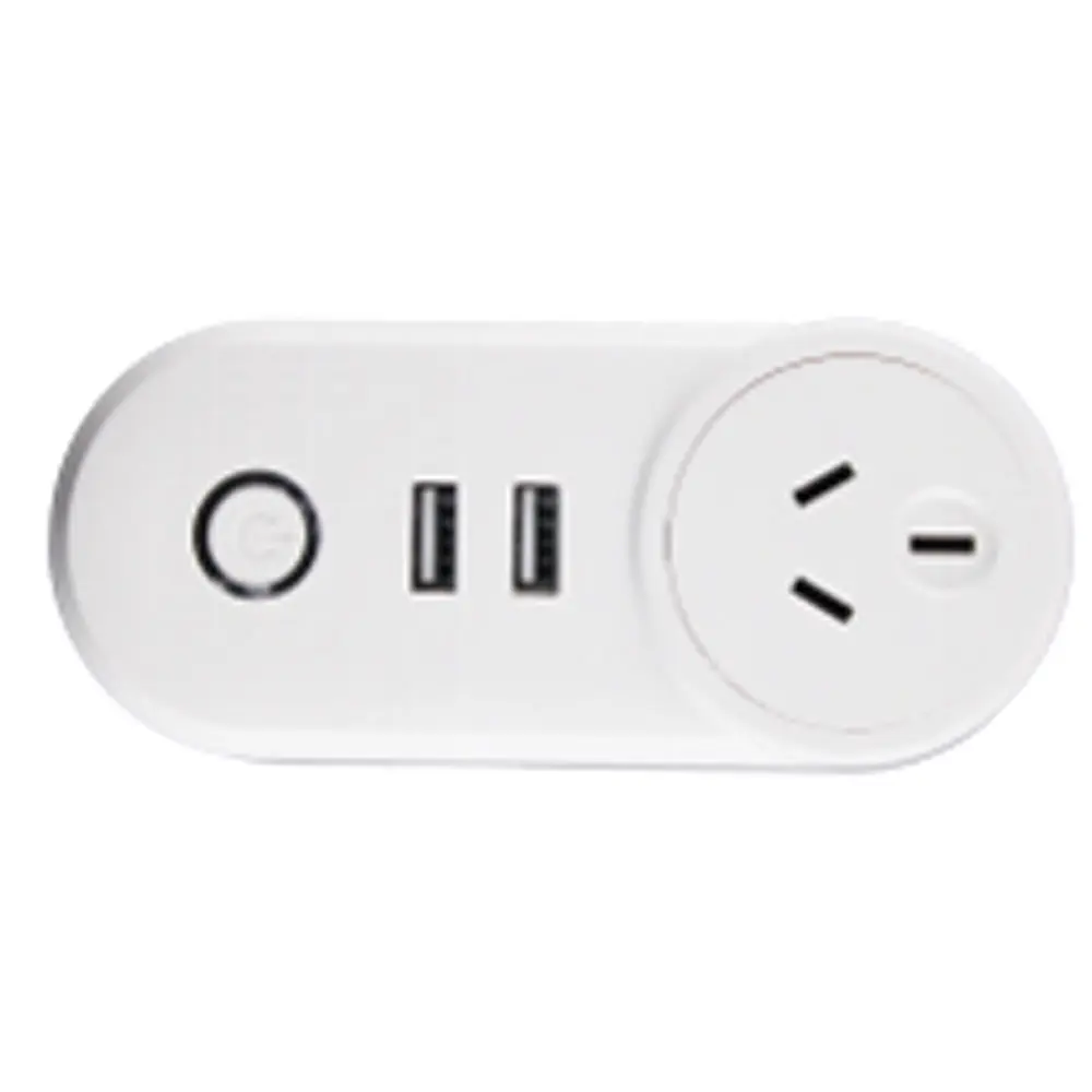 Zigbee Smart Socket 100–240V AC 10A with Dual USB Ports