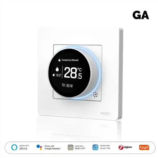 ZigBee Star Ring Smart Thermostat Temperature Controller Water Boiler Electric Heating 