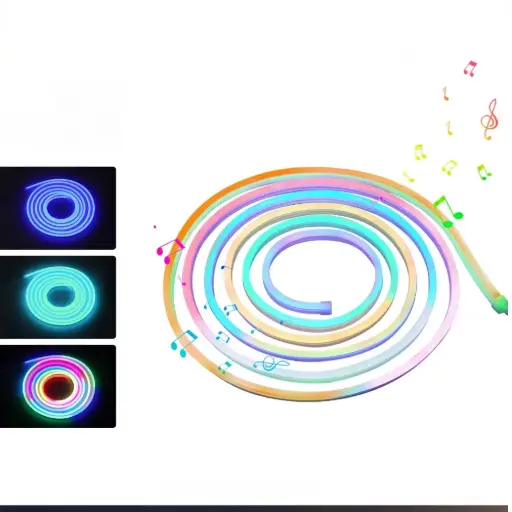 [WLS-N01-RIC-3] WIFI+BLE Neon Music LED Smart Light with Remote Control 16 Million Colors 