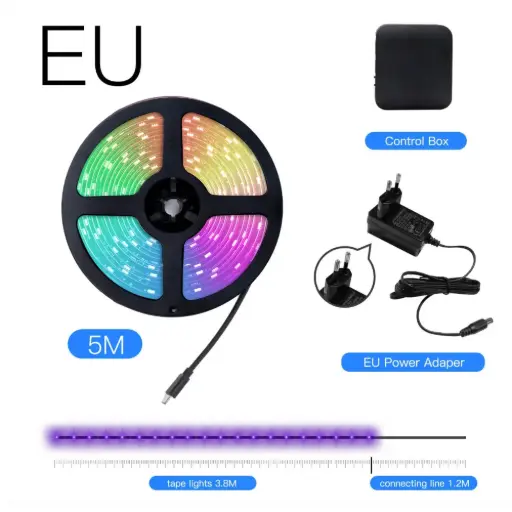 إضاءة خلفية ذكية للتلفزيون WiFi – شريط LED مع صندوق تزامن HDMI 2.0 وتأثيرات موسيقية