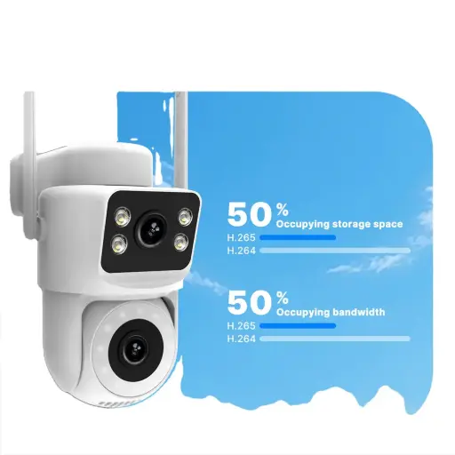 [WCM-Q29] IP65 Tuya WiFi Outdoor Security Camera 8MP Dual Screen Waterproof Motion Detection Auto Track Two-Way Audio 2.4G/5G Smart Camera 