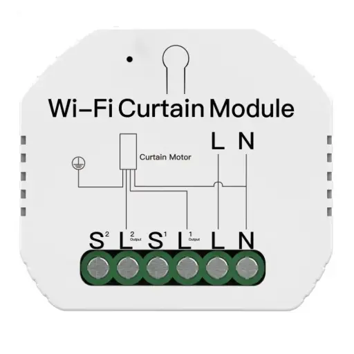 [WM-108] وحدة تحكم ستائر ذكية MOES WiFi صغيرة | تحكم بالتطبيق والصوت لمحرك الستائر الكهربائي