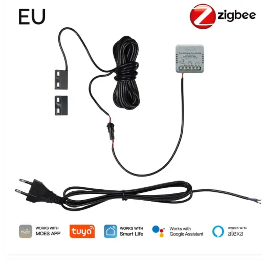 Zigbee Garage Door Controller Module Works with Tuya/Smart Life Alexa & Google Home Voice Control 
