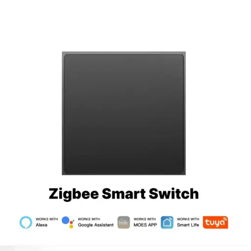 مفتاح ذكي زجبي من سلسلة Star Feather بزر ضغط مع سلك محايد – مفتاح إضاءة ومشاهد 2 في 1 (نسخة EU)