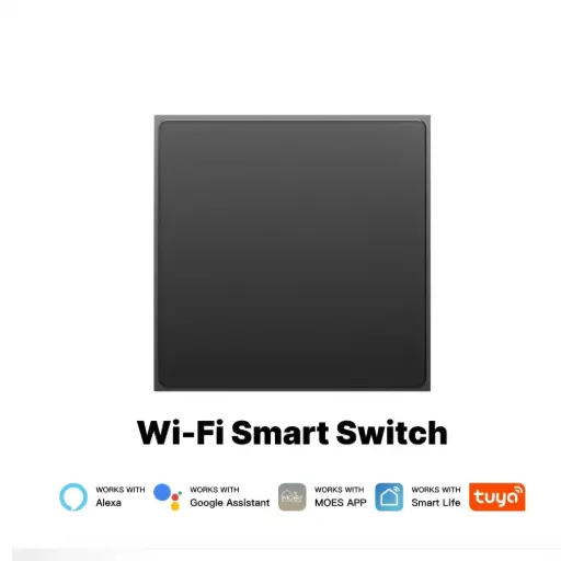 مفتاح ذكي WiFi سلسلة Star Feather بزر ضغط مع سلك محايد – إضاءة ومشهد 2 في 1 – نسخة أوروبا