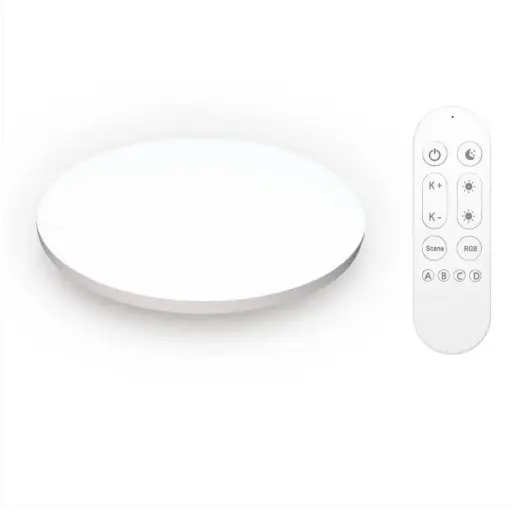 [WCL-XJ24-RCW-Y] WiFi Smart Ceiling Light – Bluetooth Beacon & Remote, RGB Dimmable