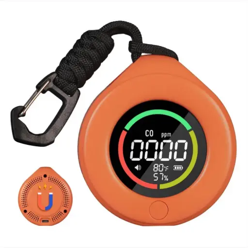 كاشف أول أكسيد الكربون محمول – مقياس حرارة ورطوبة وغاز (غير ذكي)